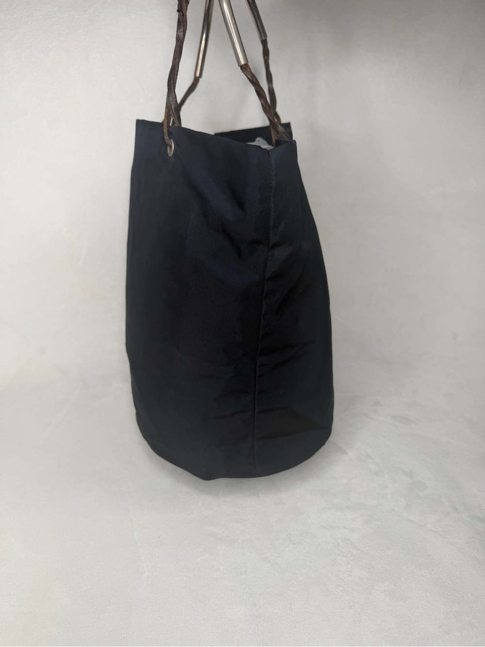 Prada Ring Handle Tote with Brown/Silver Handles - Picture 3 of 12